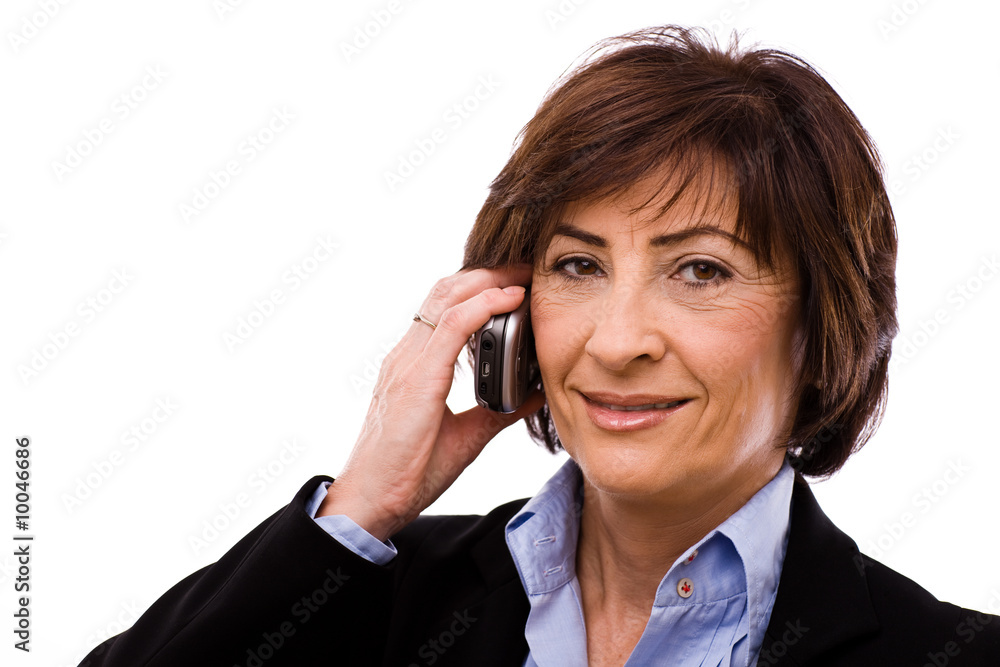 Portrait of senior executive businesswoman, white background. Portrait of senior executive businesswoman, white background.