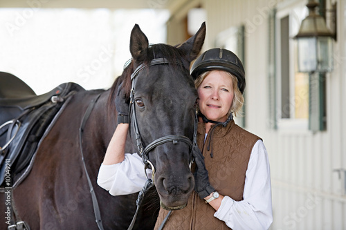 Obraz na plátně Woman With Her Horse