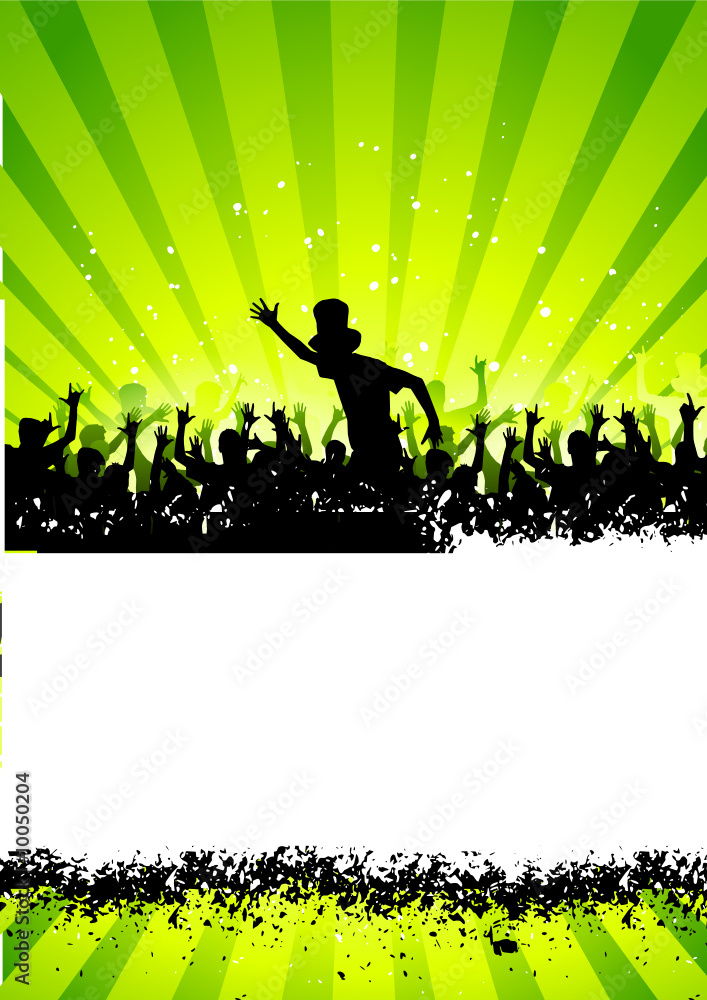 Empty board with crowd having fun Empty board with crowd having fun