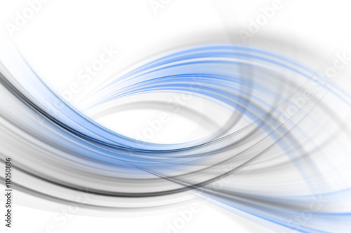 Blue and gray waves on white