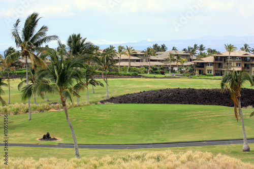 Architecture of Modern Waikoloa Village on Kona Island, HI