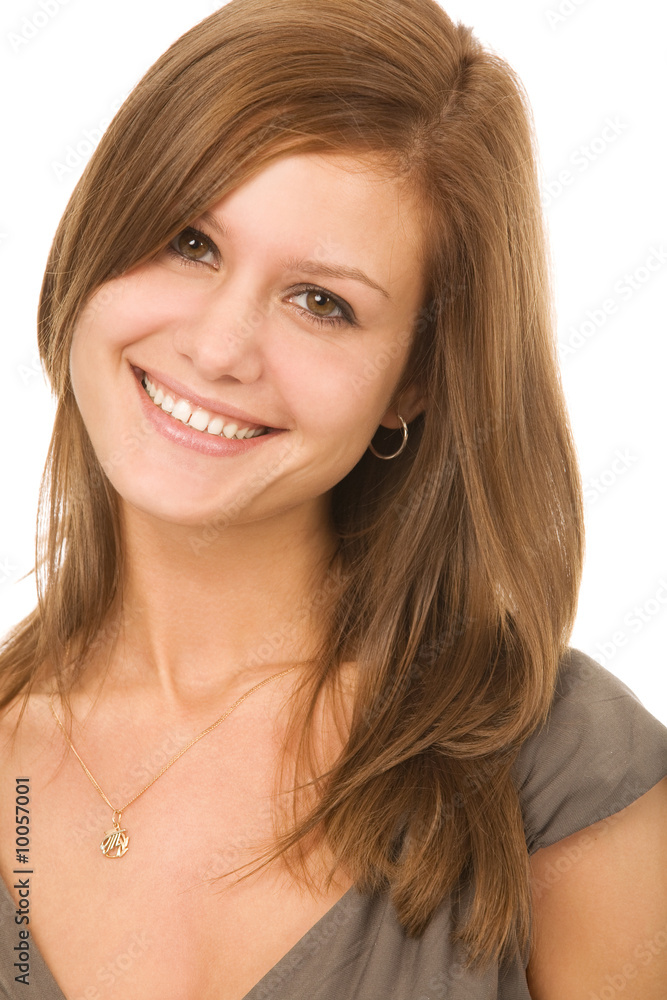 portrait of gladness woman on a white background portrait of gladness woman on a white background