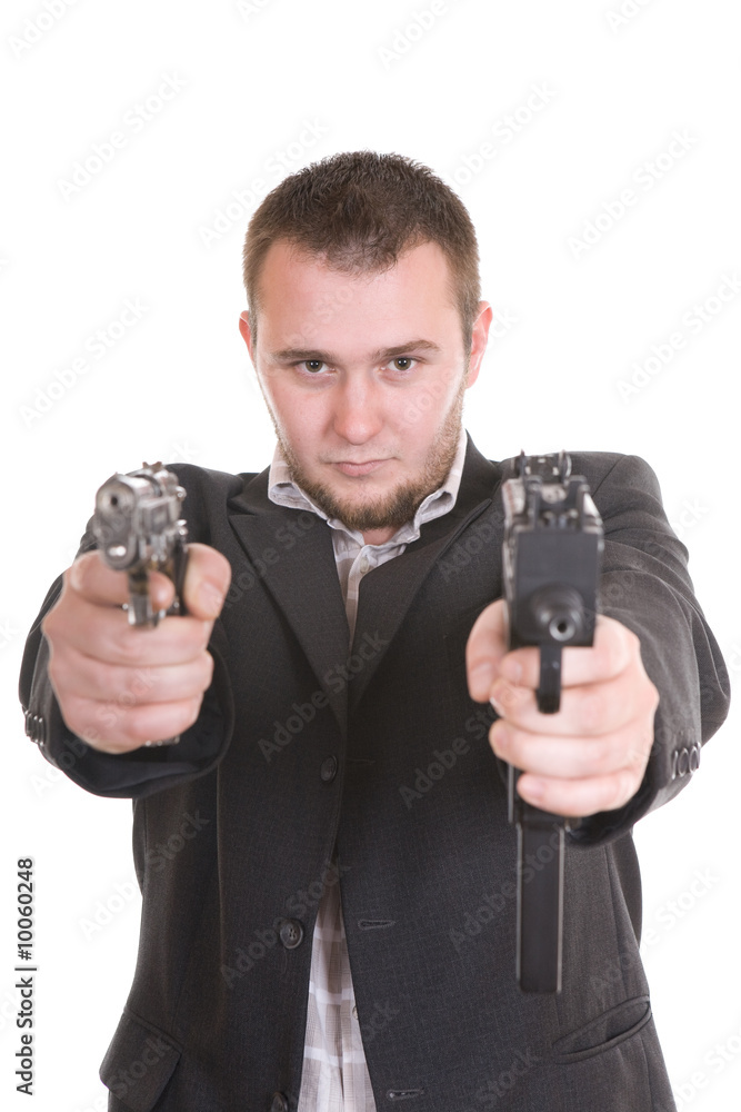 elegant gangster isolated on white background elegant gangster isolated on white background
