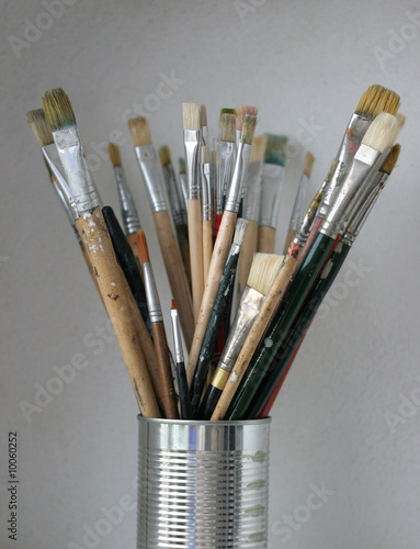 A selection of paint brushes
