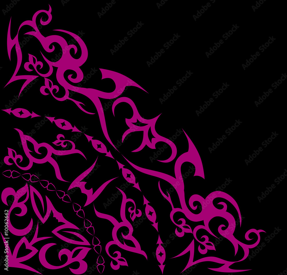 abstract quadrant ornament in pink abstract quadrant ornament in pink