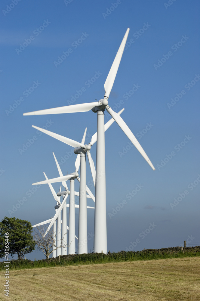 Wind Turbines on the Yorkshire Moors England Wind Turbines on the Yorkshire Moors England