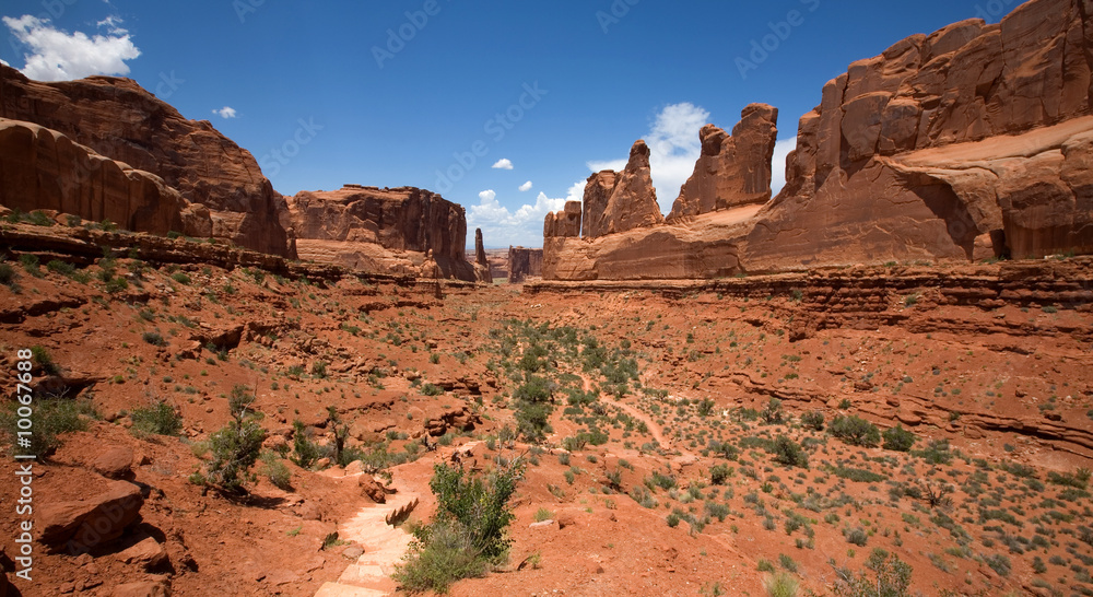 Die Park Avenue im Arches National Park in Utah Die Park Avenue im Arches National Park in Utah