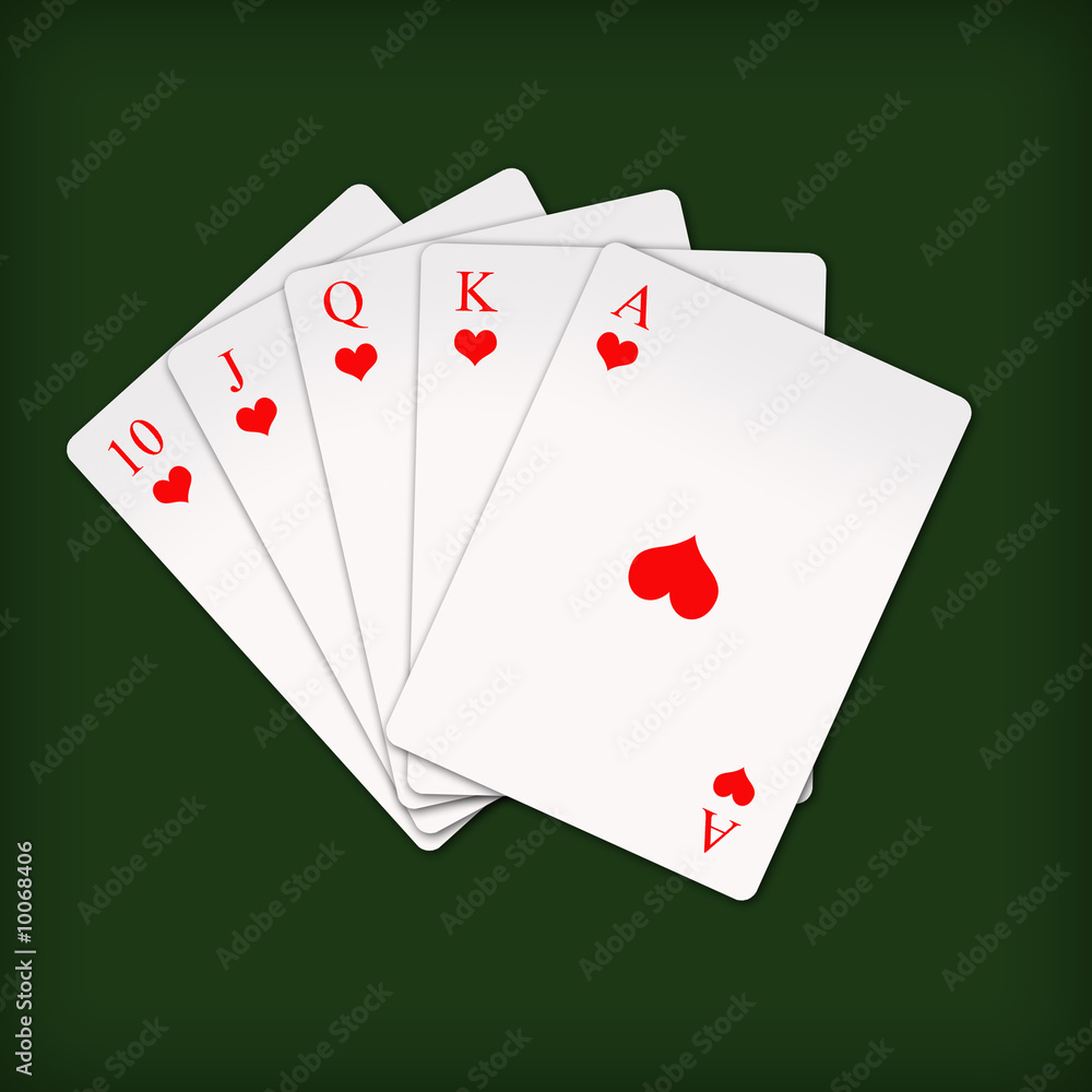 Obraz premium royal flush in poker card game