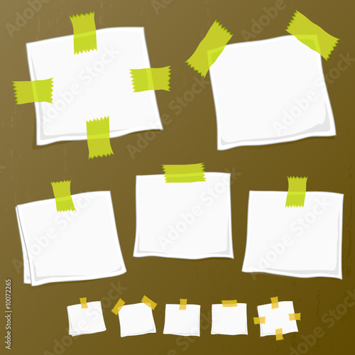 Sticker notes on wood