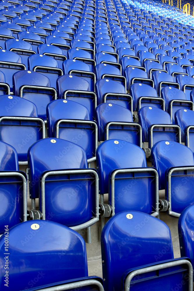 Obraz premium Blue seats on stadium