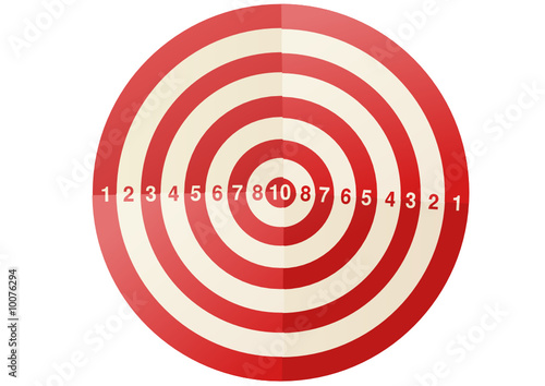 Cible de tir en papier avec pliure (détouré)