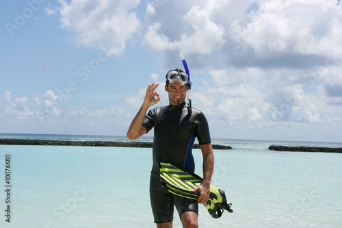 Schnorchler am Strand