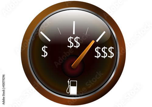 jauge d'essence en dollars
