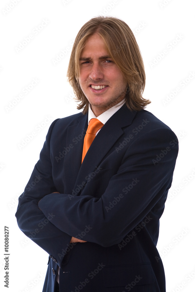 young handsome businessman close up portrait on white young handsome businessman close up portrait on white