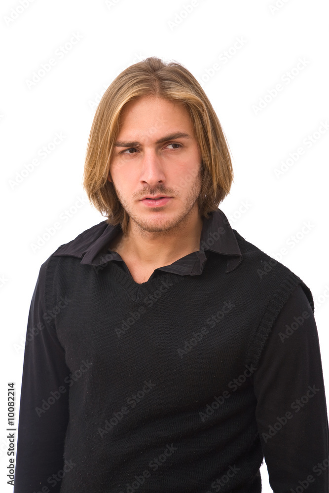 handsome young man close up portrait on white handsome young man close up portrait on white
