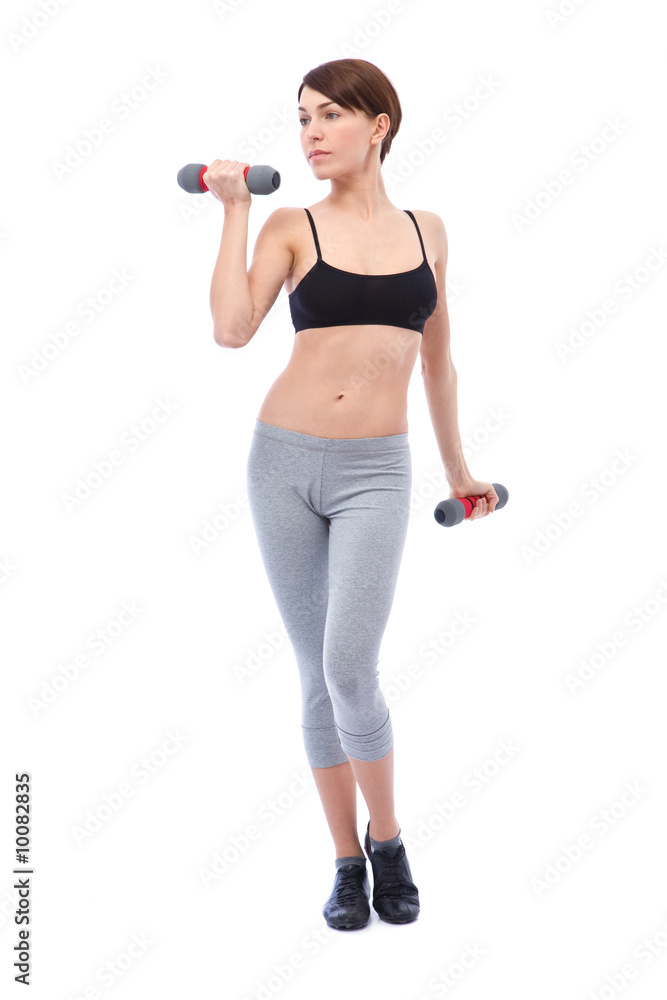 sports concept for woman on white background sports concept for woman on white background