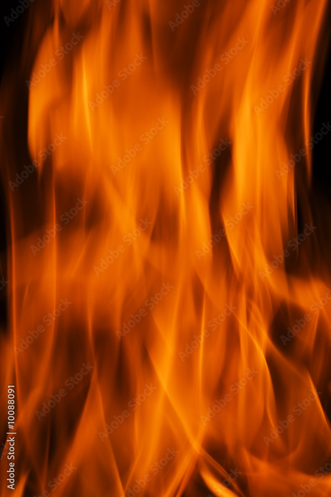 forks of flame on black background