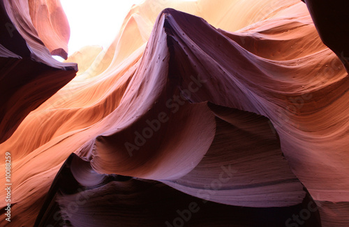 shapes and textures of slot canyon