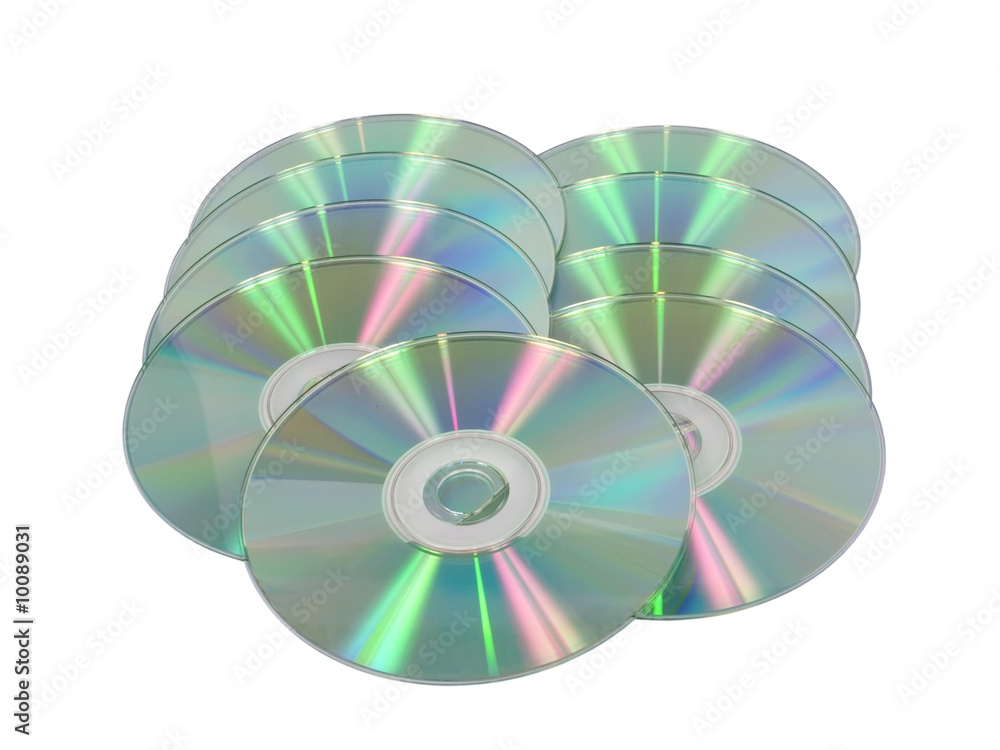 Blank disks isolated on a white background Blank disks isolated on a white background
