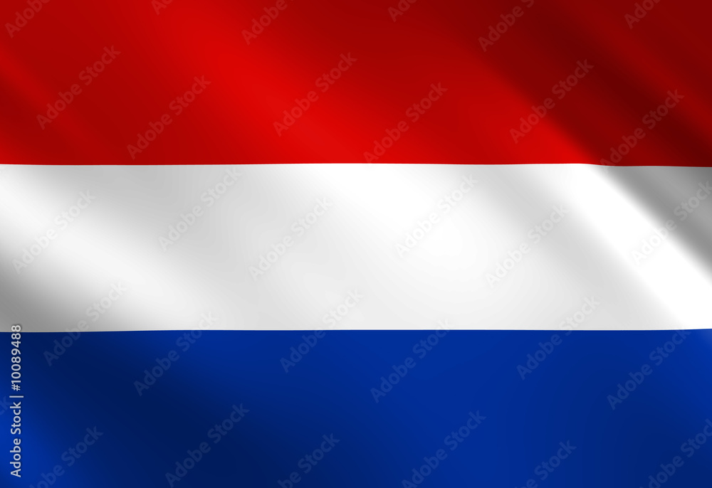 Dutch flag waving in the wind Dutch flag waving in the wind