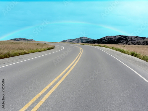 a road going through the Wichita Mountains of Oklahoma