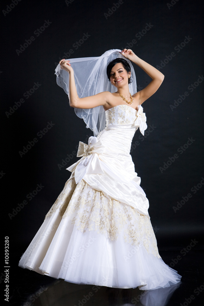 Young attractive woman in wedding dress Young attractive woman in wedding dress