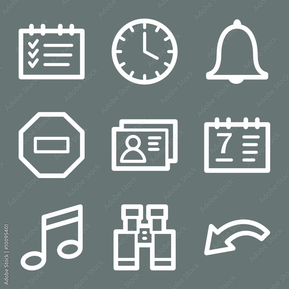 White organizer web icons V2 White organizer web icons V2