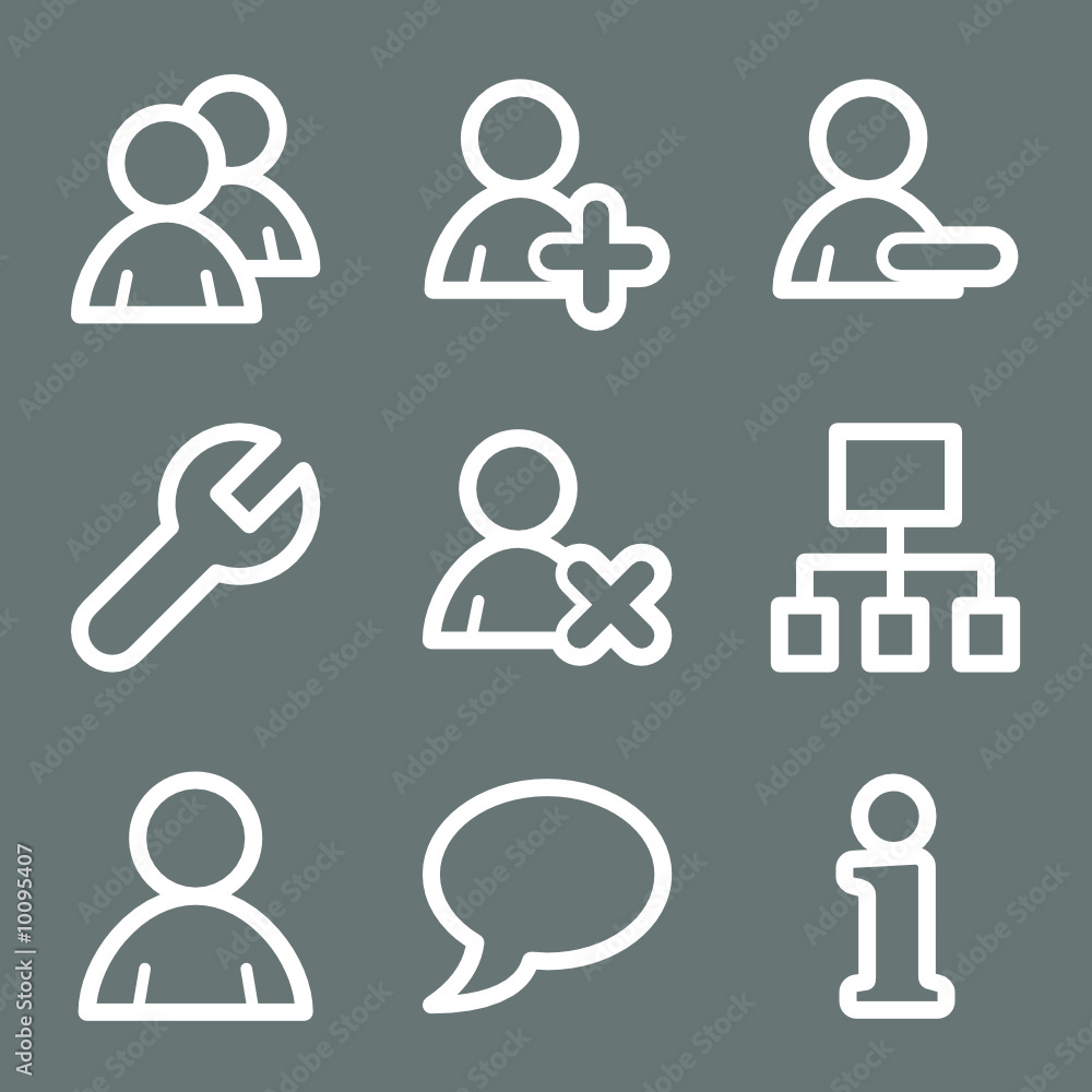 White users web icons V2 White users web icons V2
