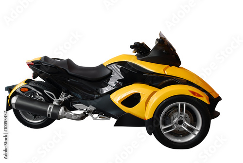 fast tricycle motorbike isolated photo