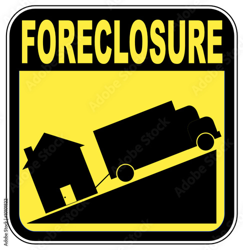 foreclosure crashing house market concept