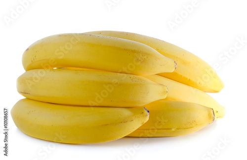 bananas isolated on white background. shallow dof