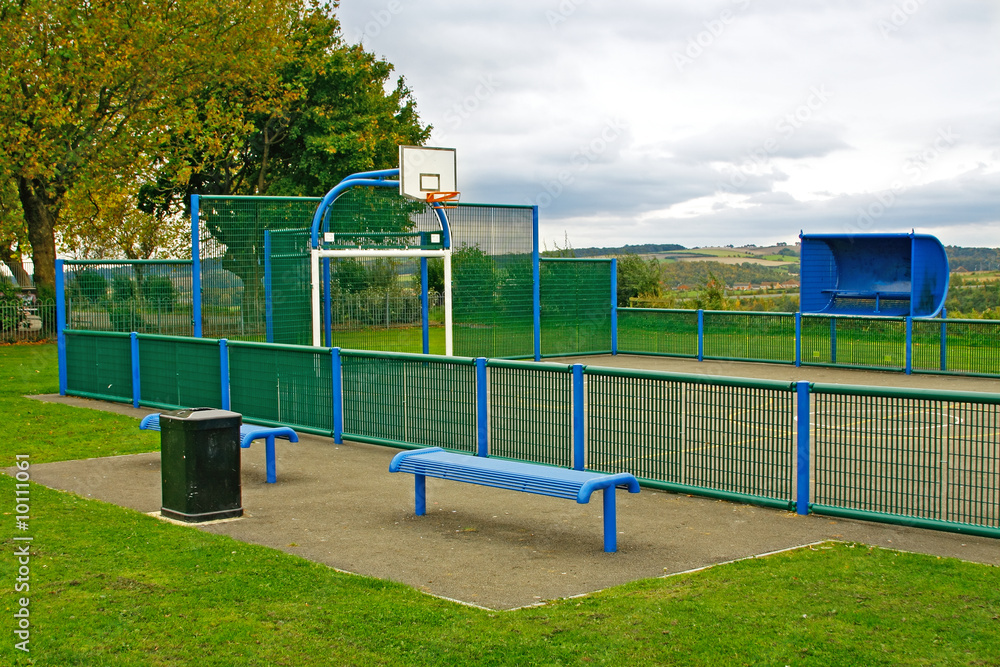 Basketball and sport place