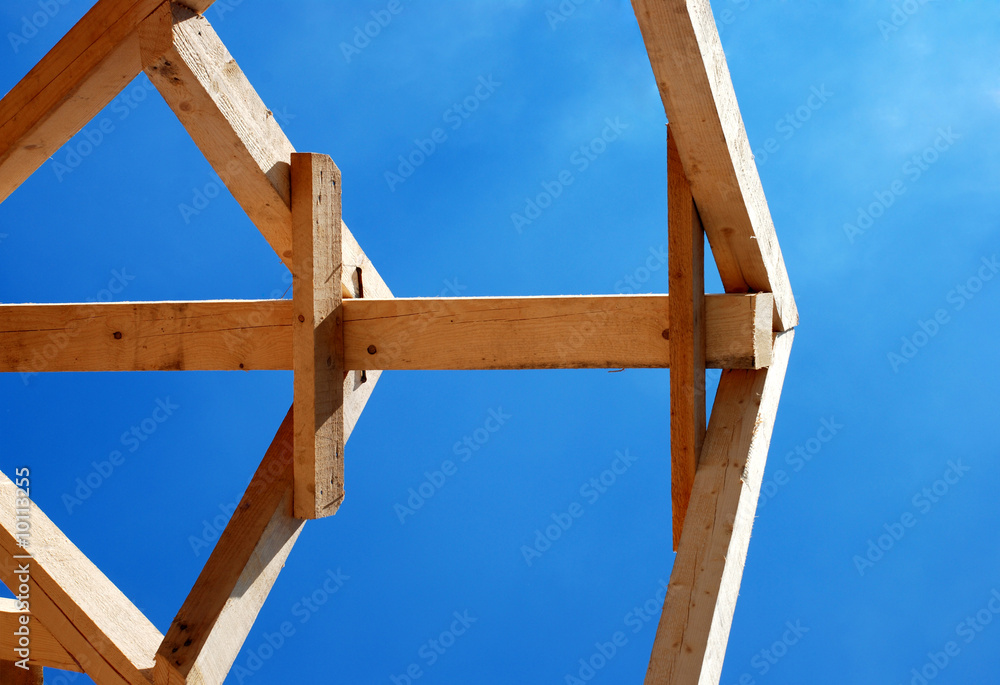 Fototapeta premium roof under construction
