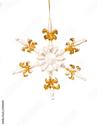 festive decorations on the white isolated background