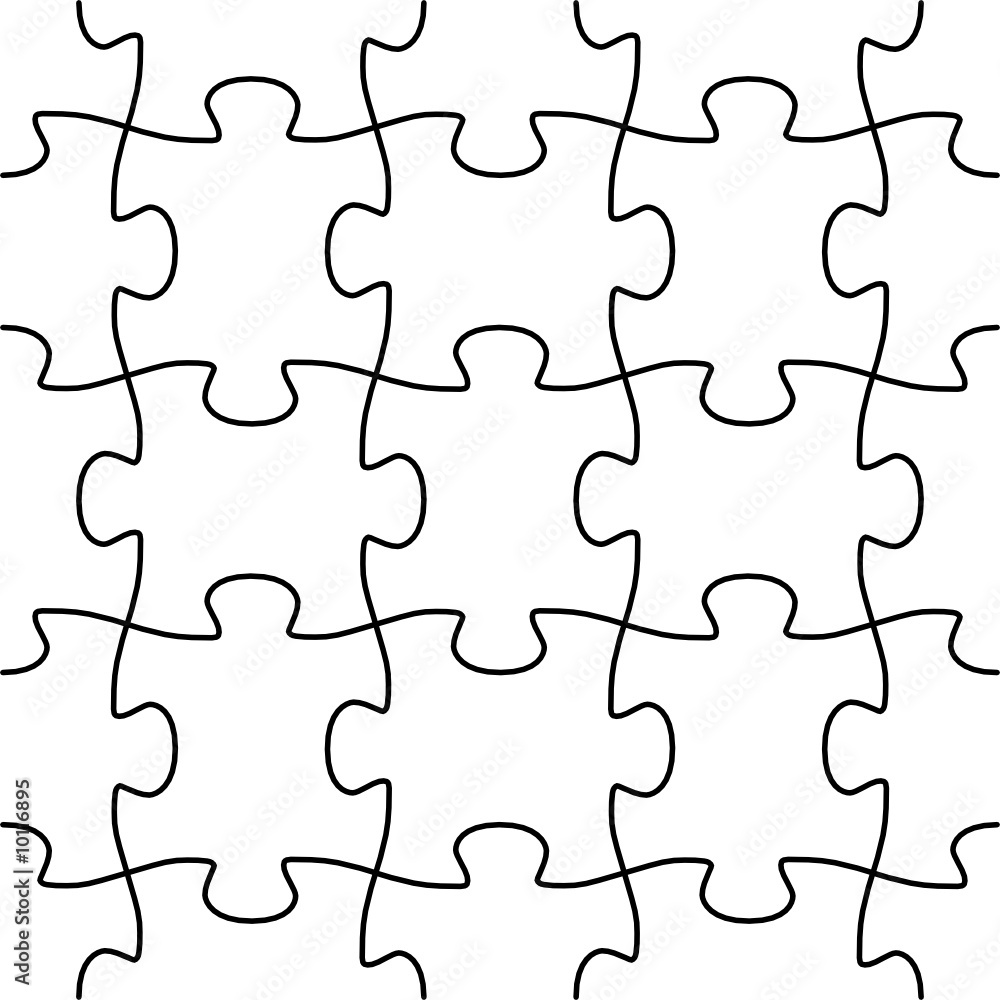 Seamless vector shape of puzzle game Seamless vector shape of puzzle game