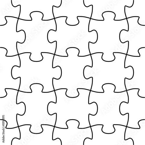Seamless vector shape of puzzle game