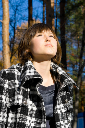 Portrait of the beautiful asian girl
