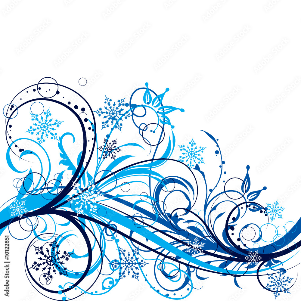 Winter floral background, vector illustration Winter floral background, vector illustration