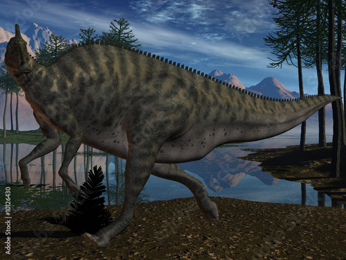 Saurolophus Angustirostris-3D Dinosaurier