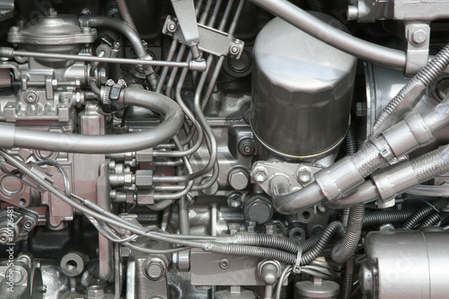 Boat engine close up photo