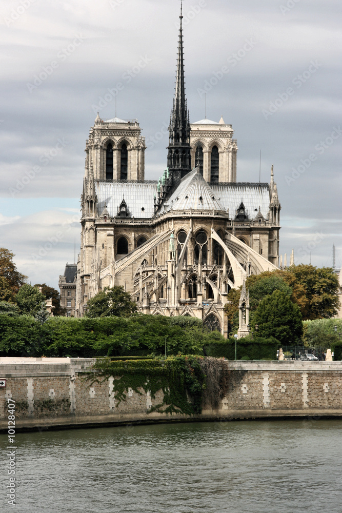 Beautiful gothic Cathedral of Notre Dame in Paris, France