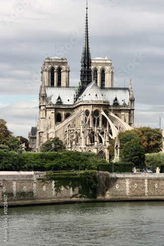 Beautiful gothic Cathedral of Notre Dame in Paris, France