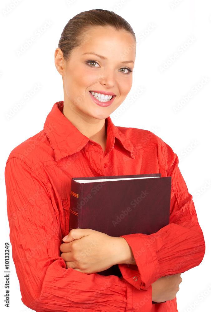 Smiling business woman. Isolated over white background. Smiling business woman. Isolated over white background.