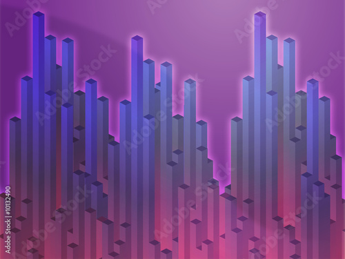 Abstract illustration wallpaper of 3d geometric columns