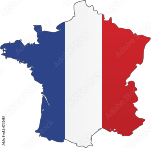 Carte de france et drapeau
