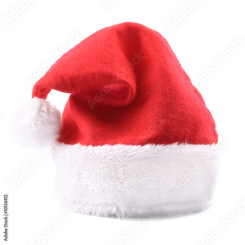 Red Santa hat. Isolated