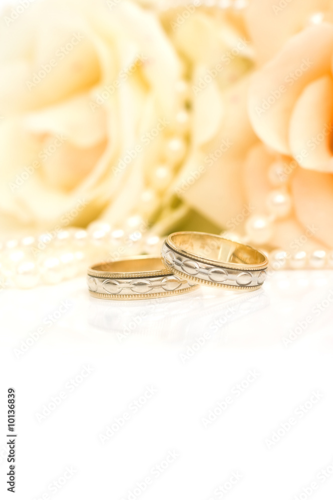 white rose and rings white rose and rings