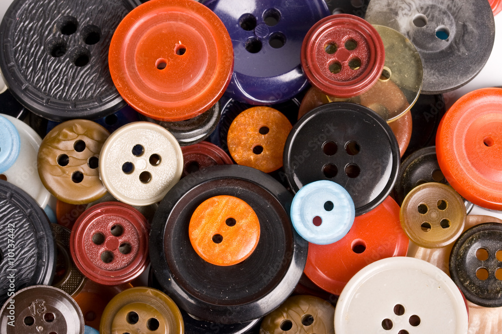 Pile of buttons close up background Pile of buttons close up background