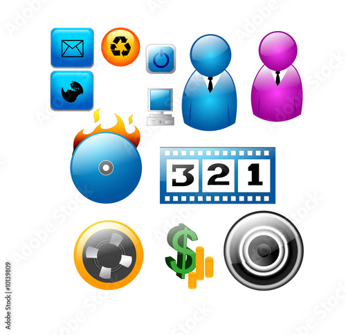 A set of Internet/Apllication Icons for your design photo