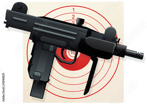 Tir au pistolet mitrailleur (détouré)